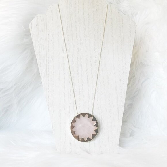 NEW House of Harlow 1960 Sunburst Gold Pink Long Chain Necklace - Picture 1 of 4